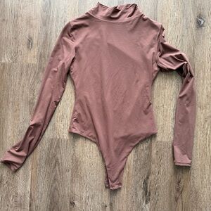 Women's Long Sleeve Bodysuit - Mauve